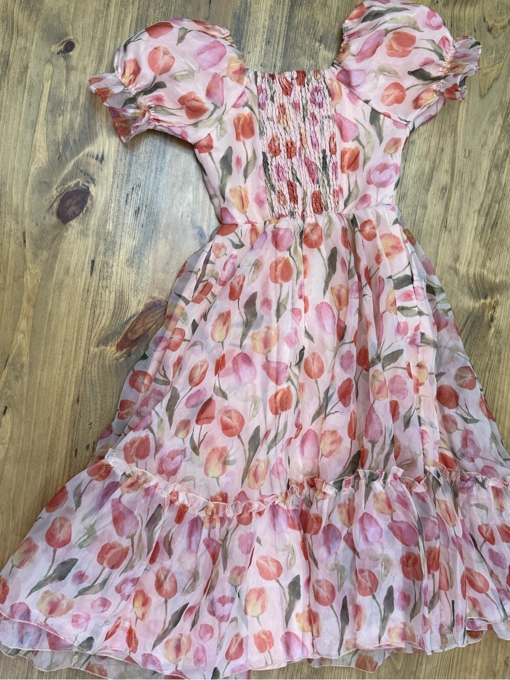 IVY CITY CO Girls Wonderland Tulips Floral Gown Dress - Picture 9 of 10